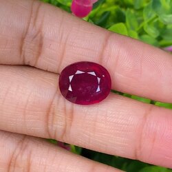 พลอย ทับทิม (Ruby Sapphire) 9.90 กะรัต (Cts.) พลอยแท้ อัญมณีมงคลประจําวันเกิด เครื่องประดับพลอย