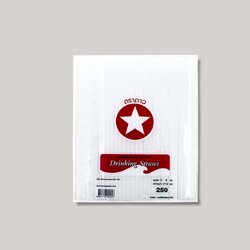 หลอดตรง 6มม.ยาว21ซม. สีขาวขุ่น ตราดาว