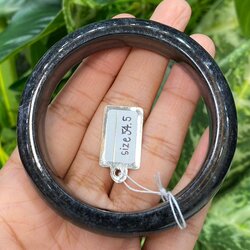 JB9002 หยก พม่า แท้ Jade กำไลหยก 54.5 มม. (Jadeite bracelet) พม่า (Myanmar)