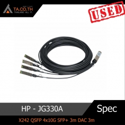 HP - JG330A - X242 QSFP 4x10G SFP+ 3m DAC 3m