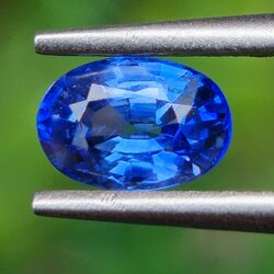 พลอย ไพลิน Blue Sapphire 0.75 กะรัต (Cts.) พลอยแท้ อัญมณีมงคลประจําวันเกิด เครื่องประดับพลอย