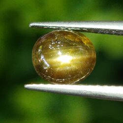 พลอย โกลเด้น สตาร์ แซฟไฟร์ Golden Star Sapphire 1.47 กะรัต (Cts.) ดิบ Unheated พร้อมใบเซอร์ พลอยแท้ อัญมณีมงคลประจําวันเกิด เครื่องประดับพลอย