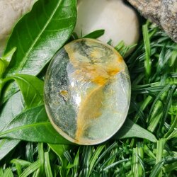 โป่งข่าม ควอตซ์ Rutilated Quartz 31.58 กะรัต Cts. พลอยแท้ อัญมณีมงคลประจําวันเกิด เครื่องประดับพลอย