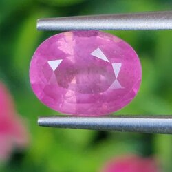 พลอย ชมพู พิ้ง แซฟไฟร์ Pink Sapphire 2.55 กะรัต (Cts.) พลอยแท้ อัญมณีมงคลประจําวันเกิด เครื่องประดับพลอย