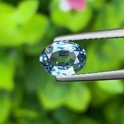 พลอย ไพลิน Blue Sapphire 0.87 กะรัต (Cts.) พลอยแท้ อัญมณีมงคลประจําวันเกิด เครื่องประดับพลอย