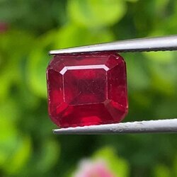 พลอย ทับทิม Ruby sapphire 4.21 กะรัต (Cts.) พลอยแท้ อัญมณีมงคลประจําวันเกิดเครื่องประดับพลอย