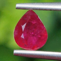 พลอย ทับทิม Ruby sapphire 0.82 กะรัต (Cts.) เผาเก่า VS พลอยแท้ อัญมณีมงคลประจําวันเกิด เครื่องประดับพลอย