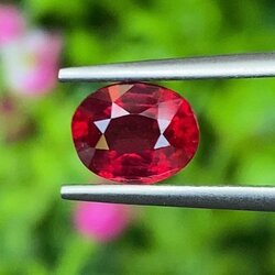 พลอย ทับทิม Ruby sapphire 1.72 กะรัต (Cts.) พลอยแท้ อัญมณีมงคลประจําวันเกิด เครื่องประดับพลอย