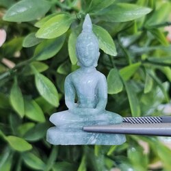 หยก แกะสลัก รูป พระ (Burmese jadeite) 26.45 กะรัต (cts.) หยก พม่า แท้