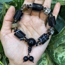 กำไลพลอยแท้ อาเกต Agate Bracelet (Free Size)