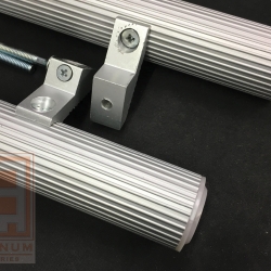 ชุดมือจับกระบอง(สีเงินอลูมิเนียม) ระยะรู 13.5 ซม.