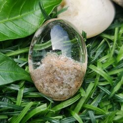 โป่งข่าม ควอตซ์ Rutilated Quartz 22.32 กะรัต Cts. พลอยแท้ อัญมณีมงคลประจําวันเกิด เครื่องประดับพลอย