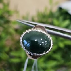 หยก พม่า แท้ Jade แหวนหยก (jadeite Ring) Size 59 ดิบ ไม่ผ่านการปรับปรุง (Type A) พม่า (Myanmar)