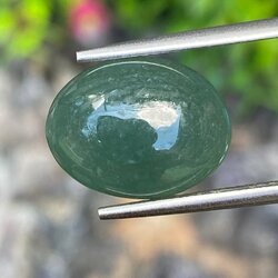 หยกพม่าเจียรนัย (Burmese jade ) 7.75 กะรัต หยกแท้ อัญมณีมงคลประจําวันเกิด เครื่องประดับหยก