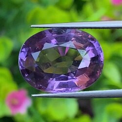 พลอย อเมทิส Amethyst 11.43 กะรัต (Cts.) พลอยแท้ อัญมณีมงคลประจําวันเกิด เครื่องประดับพลอย