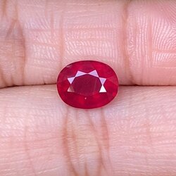 พลอย ทับทิม (Ruby Sapphire) 3.46 กะรัต (Cts.) พลอยแท้ อัญมณีมงคลประจําวันเกิด เครื่องประดับพลอย