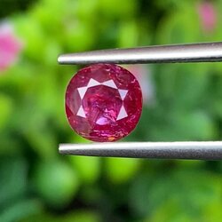 พลอย ทับทิม พม่า Burmese Ruby sapphire 1.20 กะรัต (Cts) ดิบ Unheated พร้อมใบเซอร์ พลอยแท้ อัญมณีมงคลประจําวันเกิด เครื่องประดับพลอย