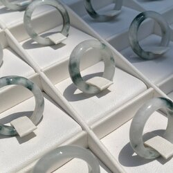 แหวนหยก (jadeite) Size 54 หยก พม่า แท้ (Myanmar Jade) Type A