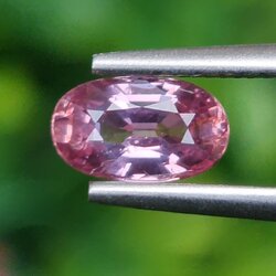 พลอย ชมพู ส้ม Pink Orange Sapphire 0.87 กะรัต (Cts.) ดิบ Unheated พร้อมใบเซอร์ พลอยแท้ อัญมณีมงคลประจําวันเกิด เครื่องประดับพลอย