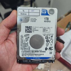 HDD 1 TB 2.5 INCH (ฮาร์ดดิสก์โน้ตบุ๊ค) WD BLUE 5400RPM SATA3 (WD10SPZX)