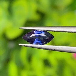 พลอย ไพลิน Blue Sapphire 0.50 กะรัต (Cts.) พลอยแท้ อัญมณีมงคลประจําวันเกิด เครื่องประดับพลอย
