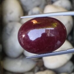 พลอย ทับทิม Ruby sapphire 57.60 กะรัต (Cts.) พลอยแท้ อัญมณีมงคลประจําวันเกิด เครื่องประดับพลอย