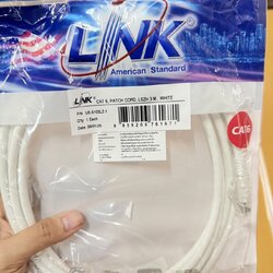 สาย LAN Link CAT 6 PATCH CORD LSZH 3M. White (US-5103LZ-1) มี 3 เส้น
