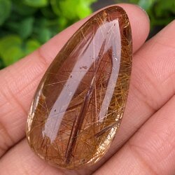 ไหมนาค ควอตซ์ Rutilated Quartz 60.50 กะรัต Cts.พลอยแท้ อัญมณีมงคลประจําวันเกิด เครื่องประดับพลอย