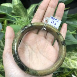๋J05C0117 หยก พม่า แท้ Jade กำไลหยก 62.3 มม (Jade bracelet) พม่า (Myanmar)