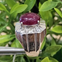 แหวน พลอย ทับทิม (Size) 60 Ruby Sapphire Ring