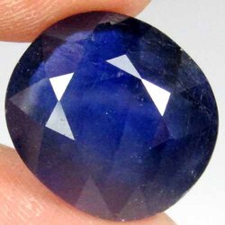 พลอย ไพลิน blue sapphire 7.45 กะรัต (Cts.) พลอยแท้ อัญมณีมงคลประจําวันเกิด เครื่องประดับพลอย