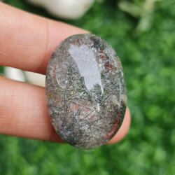โป่งข่าม ควอตซ์ Rutilated Quartz 77.38 กะรัต Cts. พลอยแท้ อัญมณีมงคลประจําวันเกิด เครื่องประดับพลอย