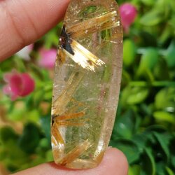 ไหมทอง สตาร์ ควอตซ์ Golden Star Rutilated Quartz 51.20 กะรัต Cts.พลอยแท้ อัญมณีมงคลประจําวันเกิด เครื่องประดับพลอย