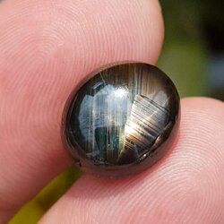 พลอย แบล็ค สตาร์ แซฟไฟร์ Black Star Sapphire 11.19 กะรัต (Cts.) ดิบ Unheated พลอยแท้ อัญมณีมงคลประจําวันเกิด เครื่องประดับพลอย