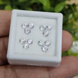 พลอย ขาว ไวท์ แซฟไฟร์ White Sapphire 12 เม็ด 2.79 กะรัต (Cts.) ดิบ (Unheated) พลอยแท้ อัญมณีมงคลประจําวันเกิด เครื่องประดับพลอย