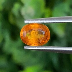 พลอย บุษราคัม Yellow Sapphire 1.00 กะรัต (Cts.) พลอยแท้ อัญมณีมงคลประจําวันเกิด เครื่องประดับพลอย