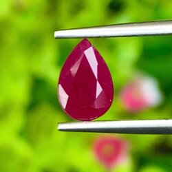พลอย ทับทิม พม่า (Burmese Ruby Sapphire) 1.22 กะรัต พลอยแท้ อัญมณีมงคลประจําวันเกิด เครื่องประดับพลอย