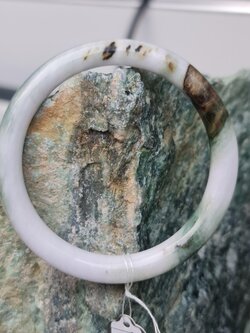 JB6711084 หยก พม่า แท้ Jade กำไลหยก 54.0 มม. (Jadeite bracelet) พม่า (Myanmar)