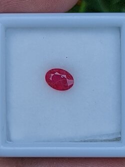 พลอย ชมพู พิ้ง แซฟไฟร์ Pink Sapphire 0.55 กะรัต (Cts.) พลอยแท้ อัญมณีมงคลประจําวันเกิด เครื่องประดับพลอย