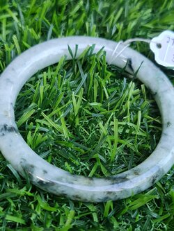 JT6711217 หยก พม่า แท้ Jade กำไลหยก 50.5 มม. (Jadeite bracelet) พม่า (Myanmar)