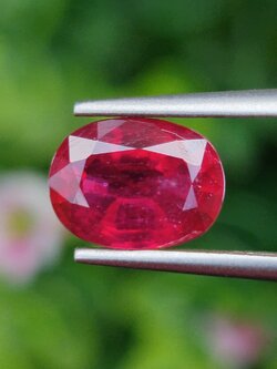 พลอย ทับทิม (Ruby Sapphire) 2.40 กะรัต (Cts.) พลอยแท้ อัญมณีมงคลประจําวันเกิด เครื่องประดับพลอย