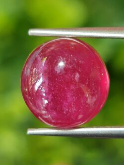 พลอย ทับทิม (Ruby Sapphire) 9.57 กะรัต (Cts.) พลอยแท้ อัญมณีมงคลประจําวันเกิด เครื่องประดับพลอย