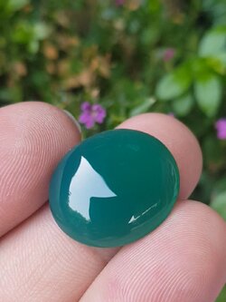 พลอย โมรา Natural Chalcedony 19.5 กะรัต (Cts.) พลอยแท้ อัญมณีมงคลประจําวันเกิด เครื่องประดับพลอย