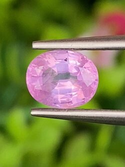 พลอย ชมพู พม่า พิ้ง แซฟไฟร์ Burmese Pink Sapphire 1.36 กะรัต (Cts.) พร้อมใบเซอร์ พลอยแท้ อัญมณีมงคลประจําวันเกิด เครื่องประดับพลอย