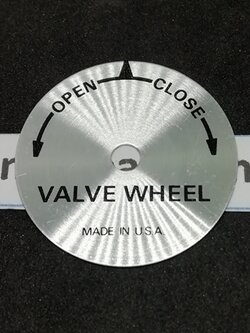 Coleman 201, 231, 206 เพลทแป้นบิดวาล์วน้ำมันตะเกียง