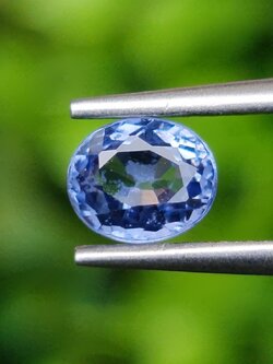 พลอย ไพลิน blue sapphire 1.11 กะรัต (Cts.) พลอยแท้ อัญมณีมงคลประจําวันเกิด เครื่องประดับพลอย