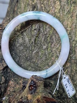 JB6711178 หยก พม่า แท้ Jade กำไลหยก 54.0 มม. (Jadeite bracelet) พม่า (Myanmar)