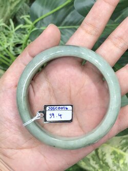 J05C0016 หยก พม่า แท้ Jade กำไลหยก 59.4 มม (Jade bracelet) พม่า (Myanmar)