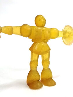 ตุ๊กตุ่นแอ๊นท์ หุ่นยนต์แกงค์ จาก กันดั้ม ขนาด3นิ้ว ตามรูป ตัวยางใส สีเหลือง