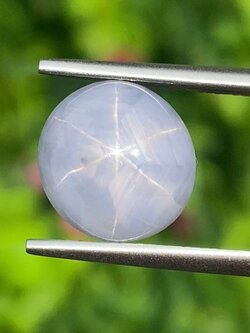 พลอย ไวท์ สตาร์ แซฟไฟร์ White Star Sapphire 4.48 กะรัต (Cts.) ดิบ Unheated พลอยแท้ อัญมณีมงคลประจําวันเกิด เครื่องประดับพลอย